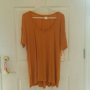 WILD PEARL Women's  TOP  Hi Lo XL Inca Orange NEW